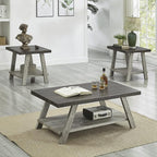 Roundhill Furniture Athens Contemporary 3-Piece Wood Shelf Coffee Table Set by RoundhillFurniture