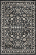 Black Floral Hallway Runner Rug by WelcometoBabovid