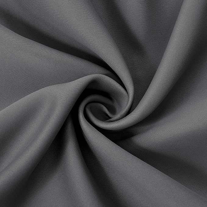 Grey Thermal Blackout Curtains/42 x 72 Inch/Set of 2 Panels Room Darkening - Image 5