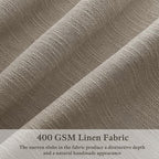 92 Inch Taupe Linen Pinch Pleated Light Filtering Curtains 50x92 2 Panels | - Image 3