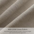 Linen Taupe Pinch Pleat Memory Shaped Light Filtering Curtains 96 Inch Long | - Image 3