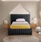 Meridian Furniture NicoBlack-T Nico Collection Modern | Contemporary Velvet - Image 5