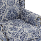 Pia Ricco Set of 2 Floral Accent Chairs, High Back Upholstered Armchairs - Image 5