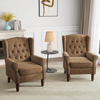 Mid-Century Modern 2-Piece Wingback Chair Set - Image 6