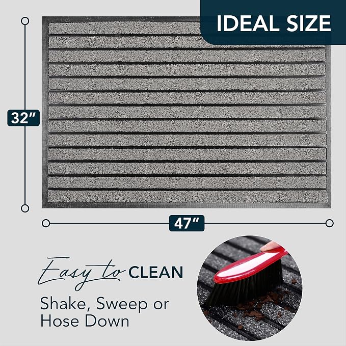 ubdyo Extra Durable Door Mat Outside Entrance | Dirt Trapping, Non-Slip Backing - Image 2