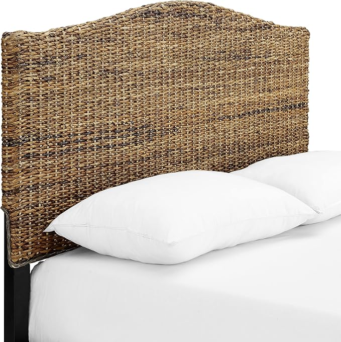 Crosley Furniture Serena Handwoven Natural Fiber Rattan Bed Headboard, Banana - Image 5