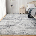 8x10 Area Rugs for Living Room Washable Bedroom Dining Room Blue Grey | Modern - Image 9