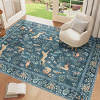 DUKINO 4x6 Area Rug, Non Slip Animal Washable Rug - Image 3