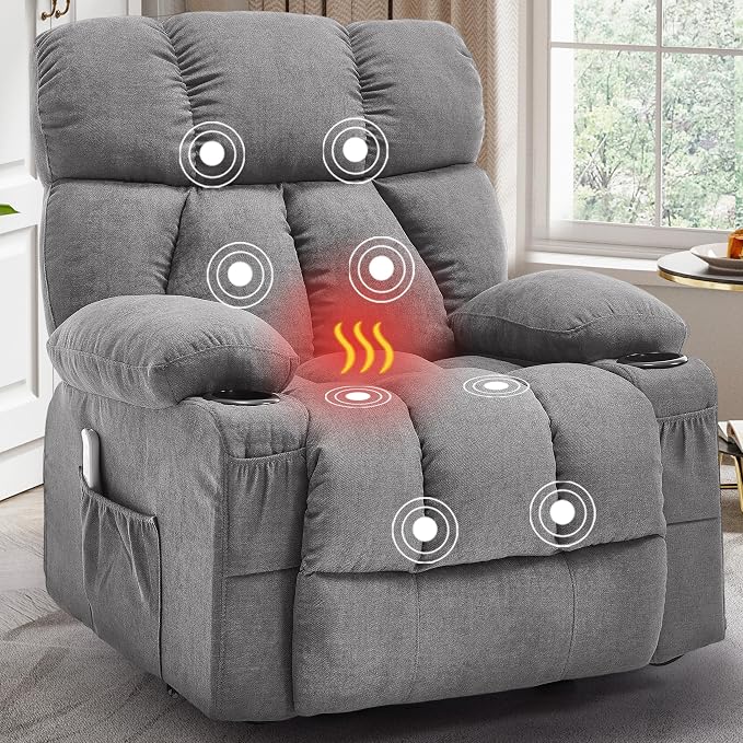 Massage Rocking Recliner Chair, Ergonomic Recliners Sofa by Unknown