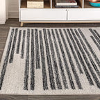 JONATHAN Y Khalil Modern Berber Stripe Cream/Black Indoor Area Rug, Contemporary - Image 4
