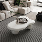 40” Cloud Coffee Table with 3 Ball Legs, Modern Irregular Center Table - Image 6