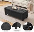 Huatean Home 43" Ottoman with Storage, Storage Ottoman Bench with Safety Hinge - Image 3
