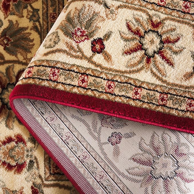 SAFAVIEH Lyndhurst Collection 3'3" Round Red / Ivory LNH212F Traditional - Image 5