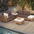 8Pcs Outdoor Cushion Covers, Elastic Patio Cushion Covers | Washable, - Image 5