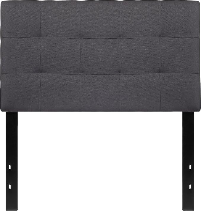 Flash Furniture Bedford Tufted Upholstered Twin Size Headboard in Dark Gray - Image 8