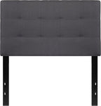Flash Furniture Bedford Tufted Upholstered Twin Size Headboard in Dark Gray - Image 8