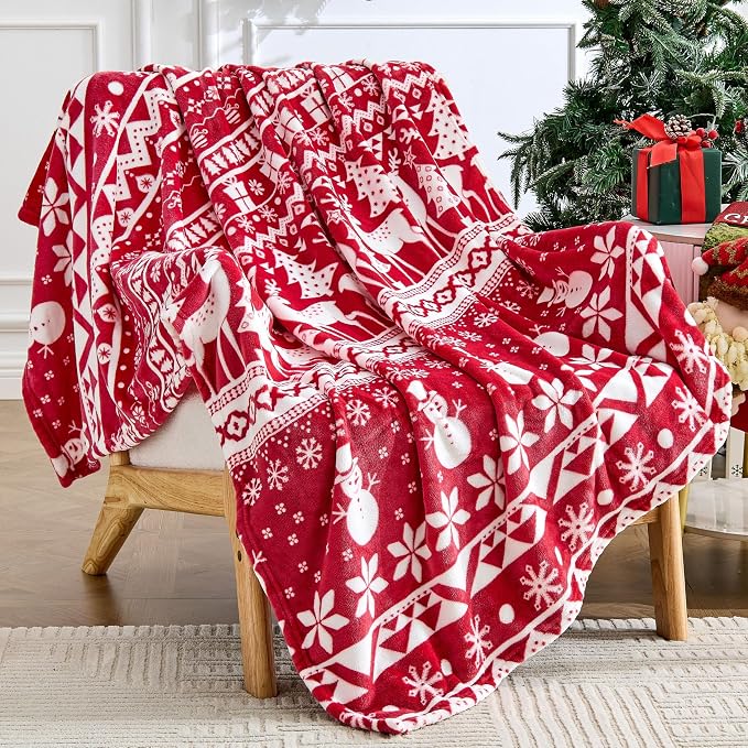 Edenleaf Christmas Blanket Soft Cozy Fleece Throws by Edenleaf