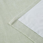 Vision Home Soft Green Pinch Pleated Full Blackout Curtains Linen Blended Room - Image 7