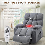 Massage Rocking Recliner Chair, Ergonomic Recliners Sofa - Image 3