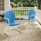 Crosley Furniture Griffith Outdoor Chair, Retro Metal Patio Chairs - Image 8