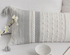Gray Decorative Lumbar Pillow Cover 14x36, Farmhouse Lumbar Throw Pillow - Image 7