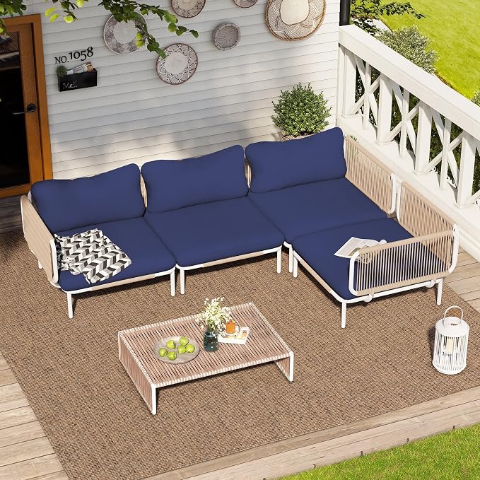 Crestlive Products Outdoor Patio Furniture Set, 4 Seater Modular Oversized by CrestliveProducts