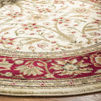 SAFAVIEH Lyndhurst Collection 8' Round Ivory/Rust LNH212R Traditional Oriental - Image 5