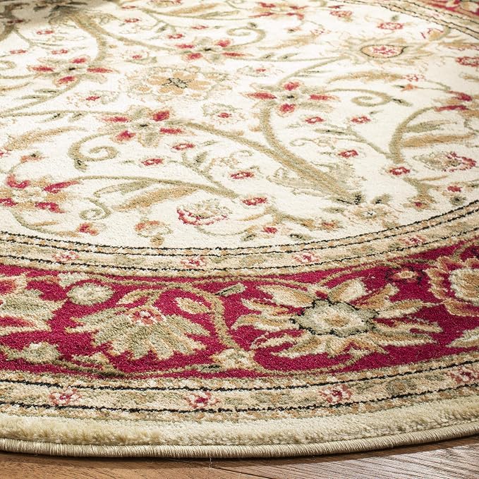 SAFAVIEH Lyndhurst Collection 8' Round Ivory/Rust LNH212R Traditional Oriental - Image 5