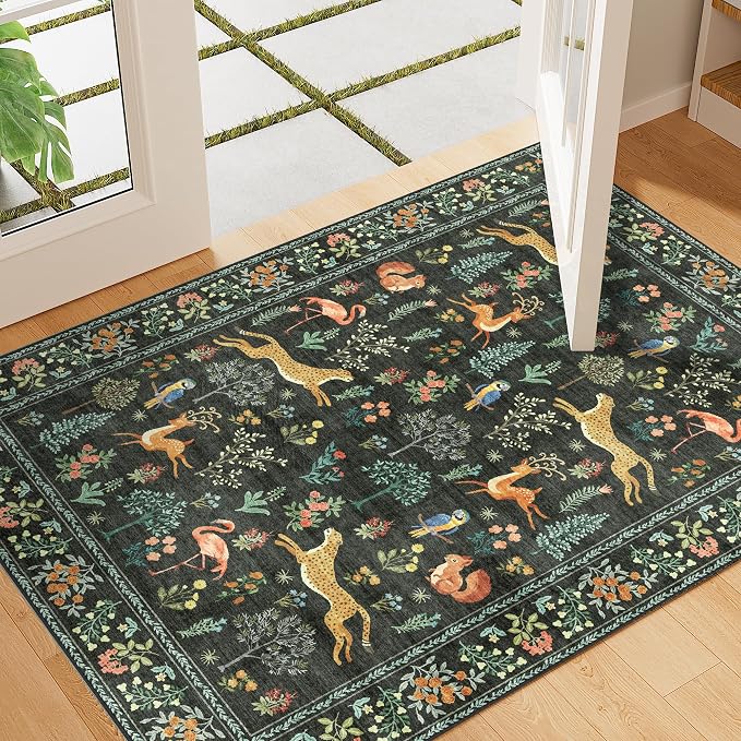 DUKINO 2x3 Rug, Animal Door Mat Washable Rug by DUKINO