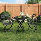 GarveeLife 3 Piece Patio Bistro Set, New Iron Outdoor Furniture Set, Metal by GarveeLife