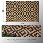SAND MINE Reversible Mats, Plastic Straw Rug, Modern Area Rug, Large Floor Mat - Image 2