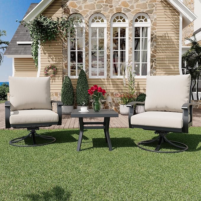 HOMREST Outdoor Swivel Rocker Patio Chairs by HOMREST