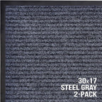 Front Door Mat, Indoor Outdoor Welcome Entryway Doormat, 30x17 Steel Gray | - Image 7