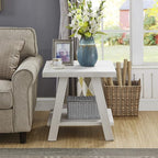 Roundhill Furniture Athens Contemporary 3-Piece Wood Shelf Coffee Table Set - Image 7