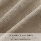 Pinch Pleated 90 Inch Camel Beige Light Filtering Linen Curtains W50xL90 | 90 - Image 2
