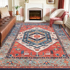 SERISSA 8x10 Washable Non Slip Boho Area Rug by SERISSAHomeDecorCollection