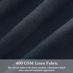 Dark Blue Memory Trained Linen Pinch Pleated Semi Sheer Curtains 108 Inches | - Image 3