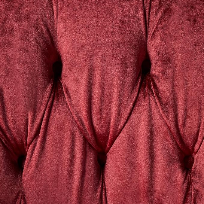 GDFStudio Melaina Tufted Chesterfield Velvet Loveseat - Image 6