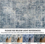8x10 Washable Area Rug for Living Room Bedroom: Non-Slip Modern Blue Gold | - Image 9