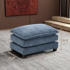 Ihanherry Ottoman for Modular Sectional Cloud Sofa, Chenille Deep Seat Couch - Image 3
