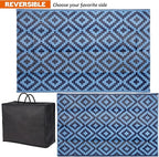 SAND MINE Reversible Mats, Plastic Straw Rug, Modern Area Rug, Large Floor Mat - Image 4