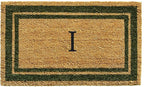 Calloway Mills 153041830I Sage Green Border 18" x 30" Monogram Doormat by Callowaymills