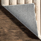 nuLOOM Kai Beige Striped Washable Area Rug - Image 4