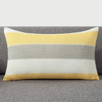 AmHoo Pack of 2 Farmhouse Stripe Check Throw Pillow Covers Set Case Cotton - Image 2