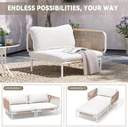 Crestlive Products Outdoor Oversized Loveseat Set, Patio Conversation Sets - Image 8
