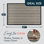 ubdyo Extra Durable Door Mat Outside Entrance | Dirt Trapping, Non-Slip Backing - Image 2