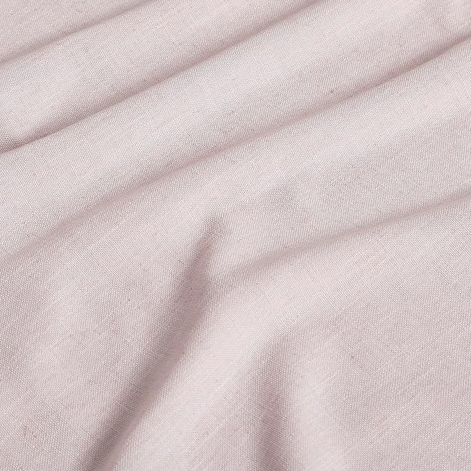 Vision Home Soft Pink Pinch Pleated Full Blackout Curtains Linen Blended Room - Image 4