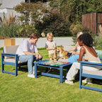 SERWALL 8 Pieces HDPE Outdoor Conversation Sofa Set - Image 8