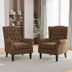 Mid-Century Modern 2-Piece Wingback Chair Set by PiaRicco