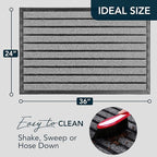 ubdyo Extra Durable Door Mat Outside Entrance | Dirt Trapping, Non-Slip Backing - Image 2